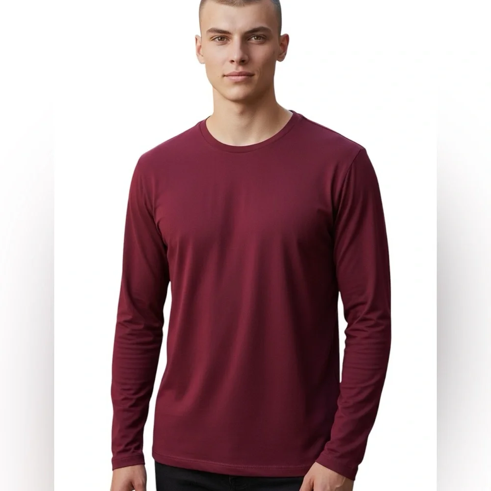 The‎ North Face Flashdry Long Sleeve Crew Shirt Maroon Medium